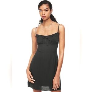 Aritzia Sunday Best Delilah Gathered-Bust Mini Dress in Black Small Preloved